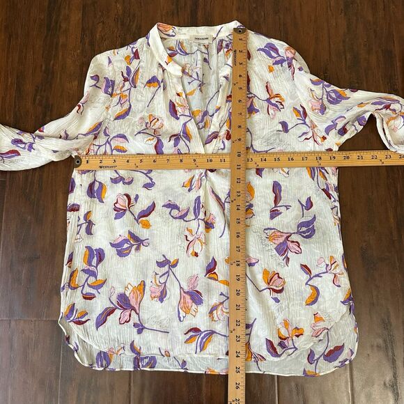 ZADIG & VOLTAIRE Tink Jac Cut Flowers Blouse V-Neck Multicolor - Picture 10 of 11